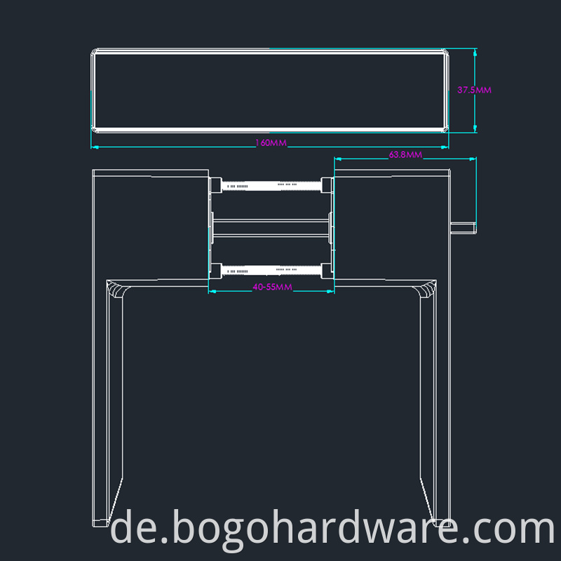 Auto Cad Drawing Of Bl 10271 Et Livingroom Handle